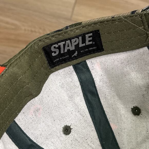 Staple Camo Camouflage NWT Hat Cap Strapback Adjustable Men Streetwear Skater - Picture 6 of 8